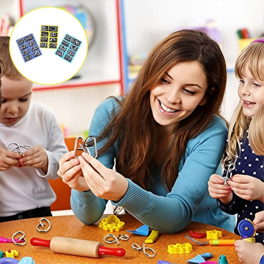 🔥Last Day Promotion 49% OFF-Metal Puzzle Ring,Educational intellectual Toys IQ Toys,Metal Brain teaser Puzzles