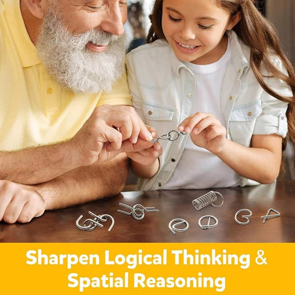 🔥Last Day Promotion 49% OFF-Metal Puzzle Ring,Educational intellectual Toys IQ Toys,Metal Brain teaser Puzzles