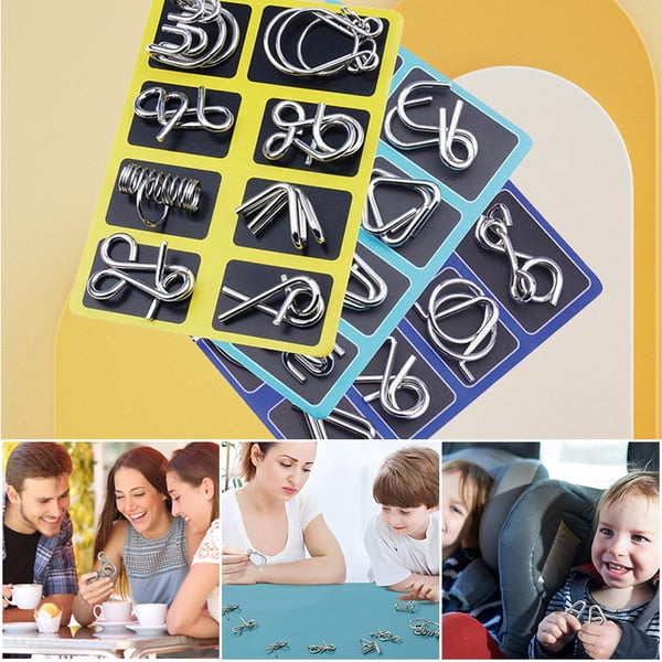 🔥Last Day Promotion 49% OFF-Metal Puzzle Ring,Educational intellectual Toys IQ Toys,Metal Brain teaser Puzzles