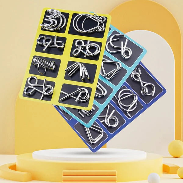 🔥Last Day Promotion 49% OFF-Metal Puzzle Ring,Educational intellectual Toys IQ Toys,Metal Brain teaser Puzzles