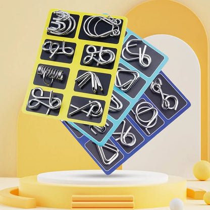 🔥Last Day Promotion 49% OFF-Metal Puzzle Ring,Educational intellectual Toys IQ Toys,Metal Brain teaser Puzzles