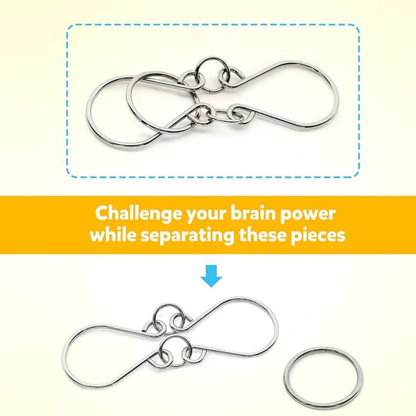 🔥Last Day Promotion 49% OFF-Metal Puzzle Ring,Educational intellectual Toys IQ Toys,Metal Brain teaser Puzzles